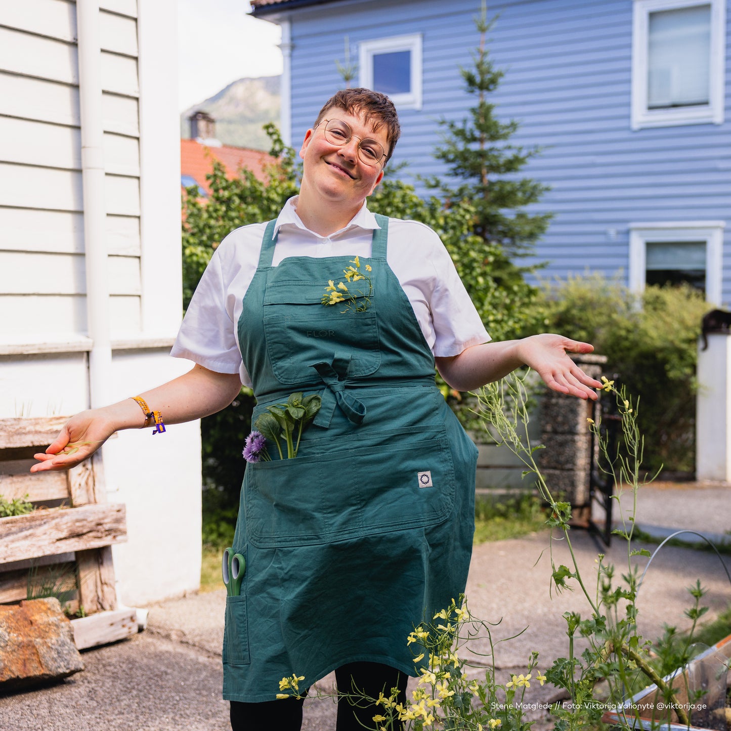 Hage forkle - lang modell