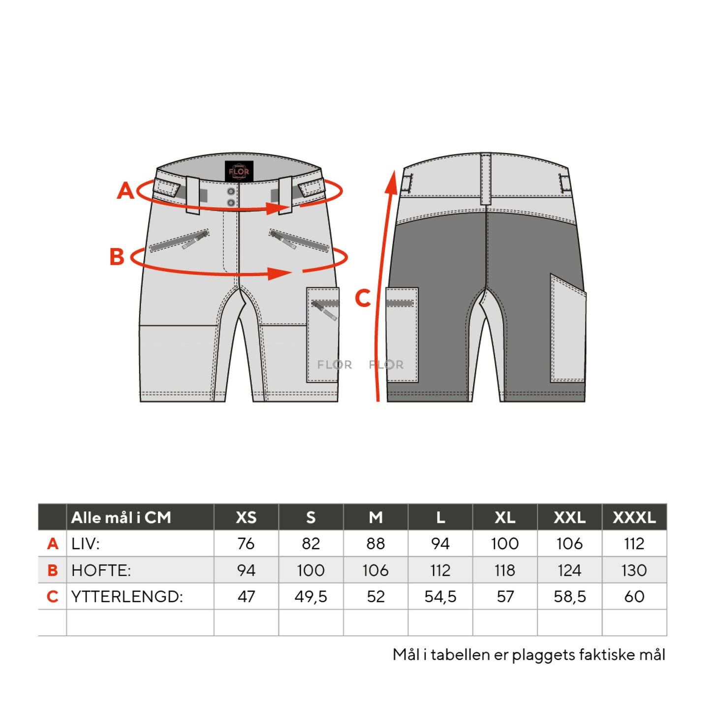 Slåttonn arbeidsshorts