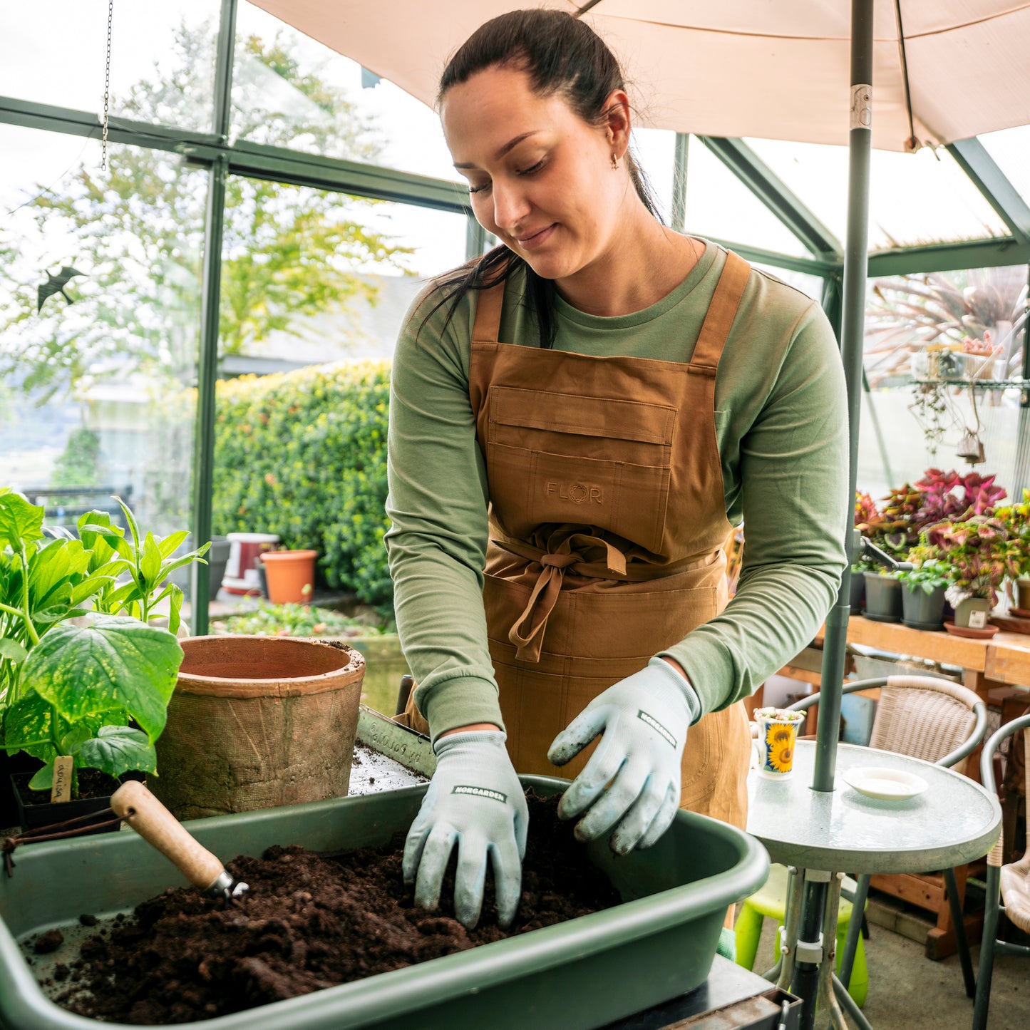 Hage forkle - lang modell