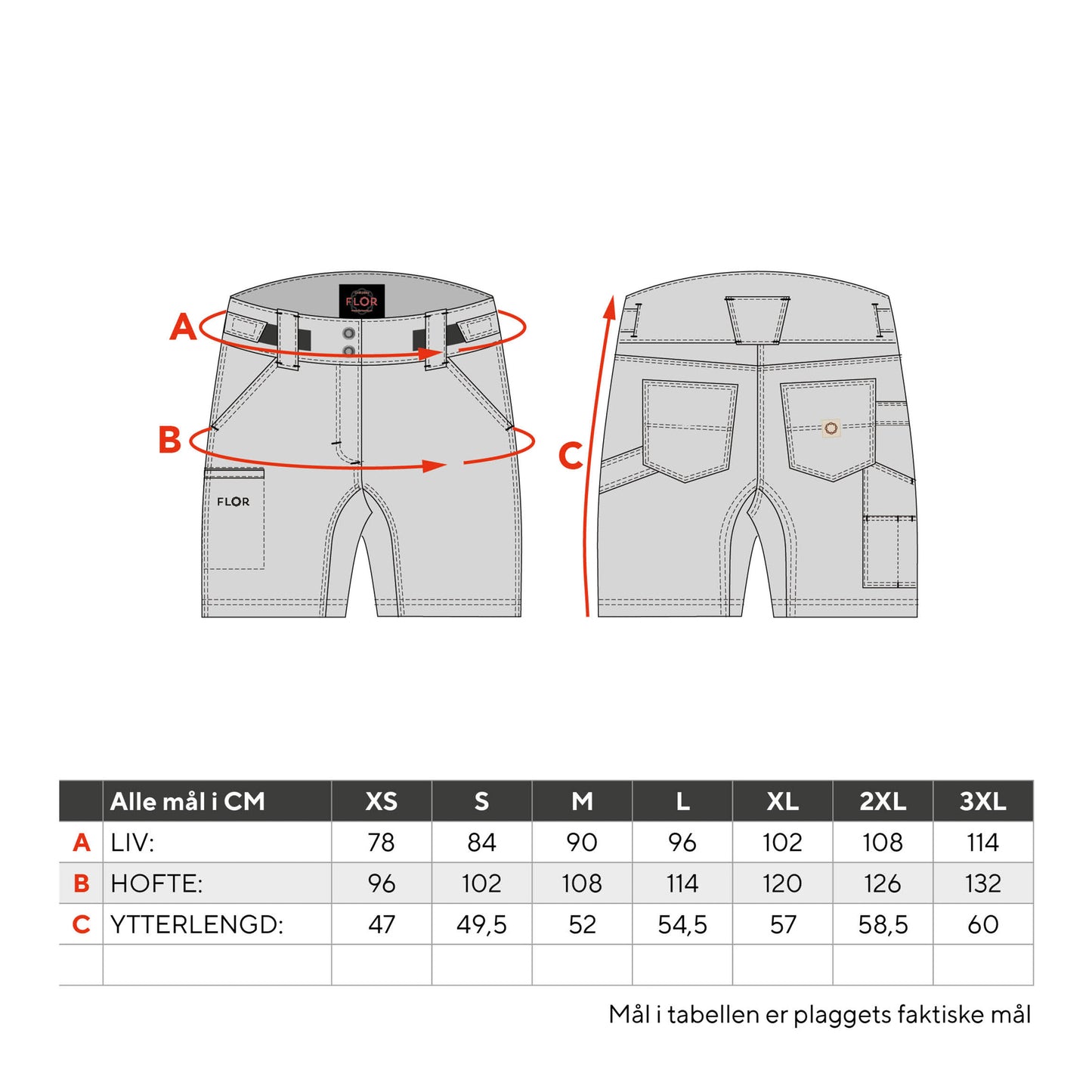 Solskin arbeidsshorts