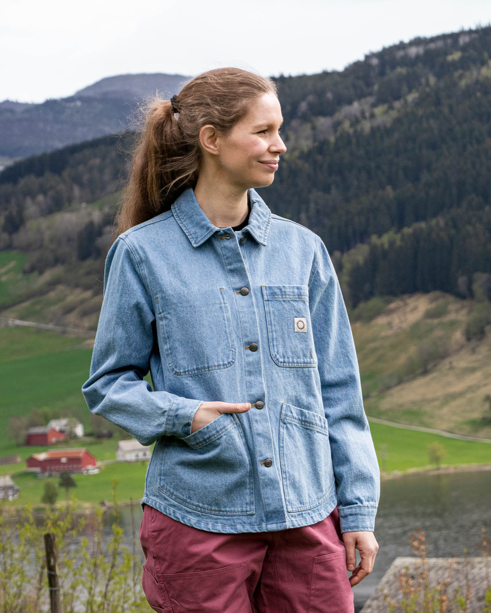Dongeri arbeidsskjorte - Skjorte - Lyseblå dongeri | Flor - 1