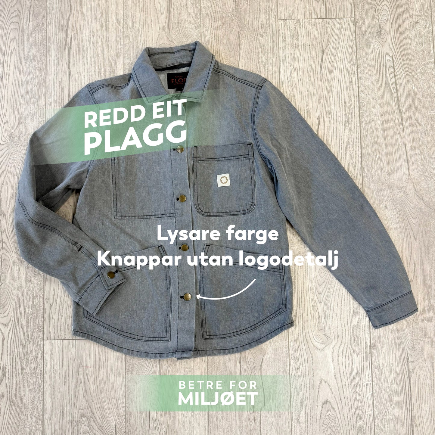 REP 25 - Dongeri arbeidsskjorte Grå M