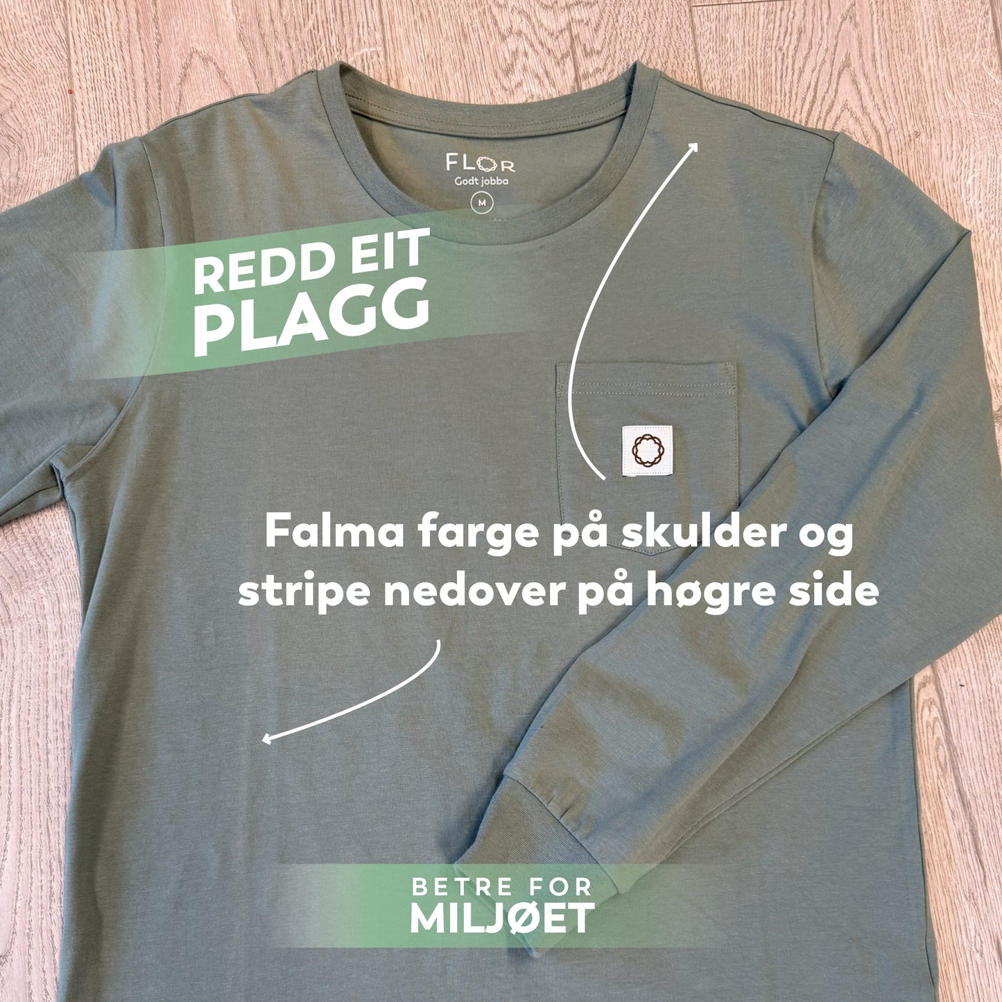 REP 25 - Vår bomullsgenser Lindegrønn M