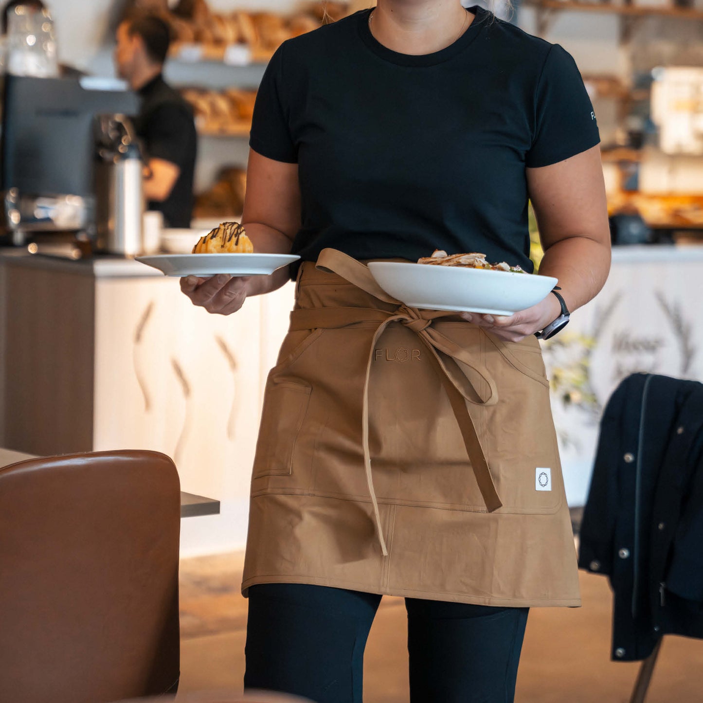 Hage forkle - kort modell