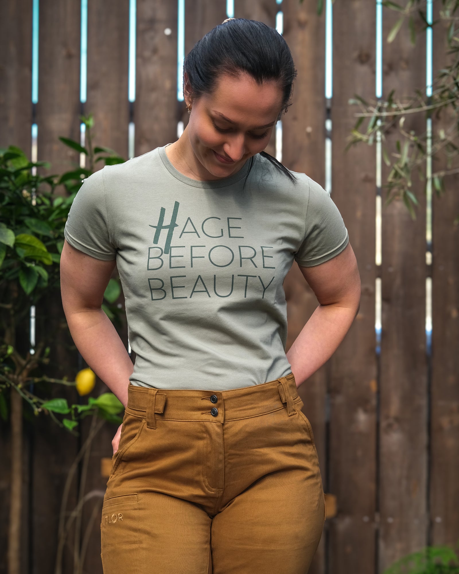 Hage t - skjorte - T - skjorte - Lys rose | Flor - 1
