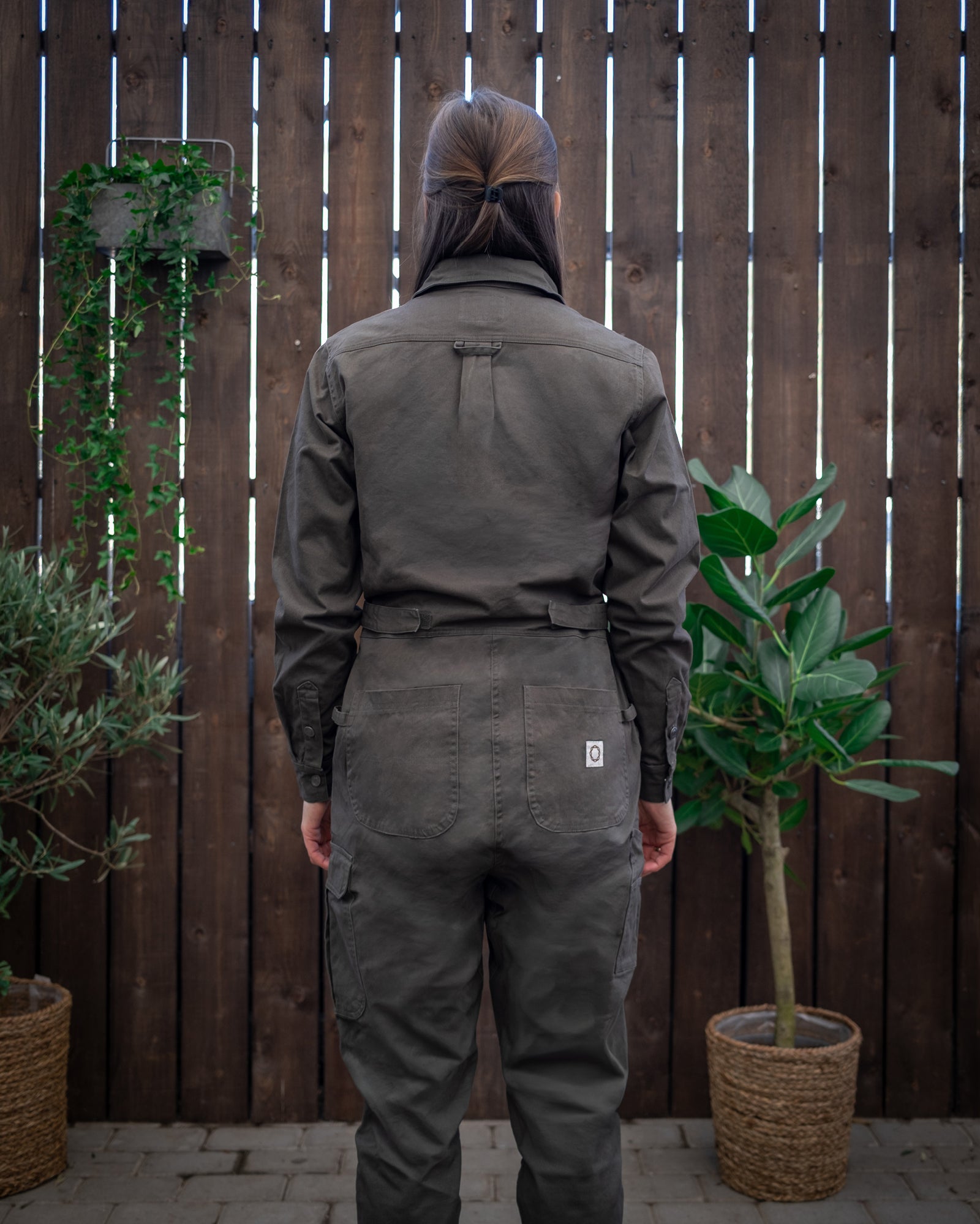 Kjeledress i bomull - Kjeledress - Mørk oliven | Flor - 3