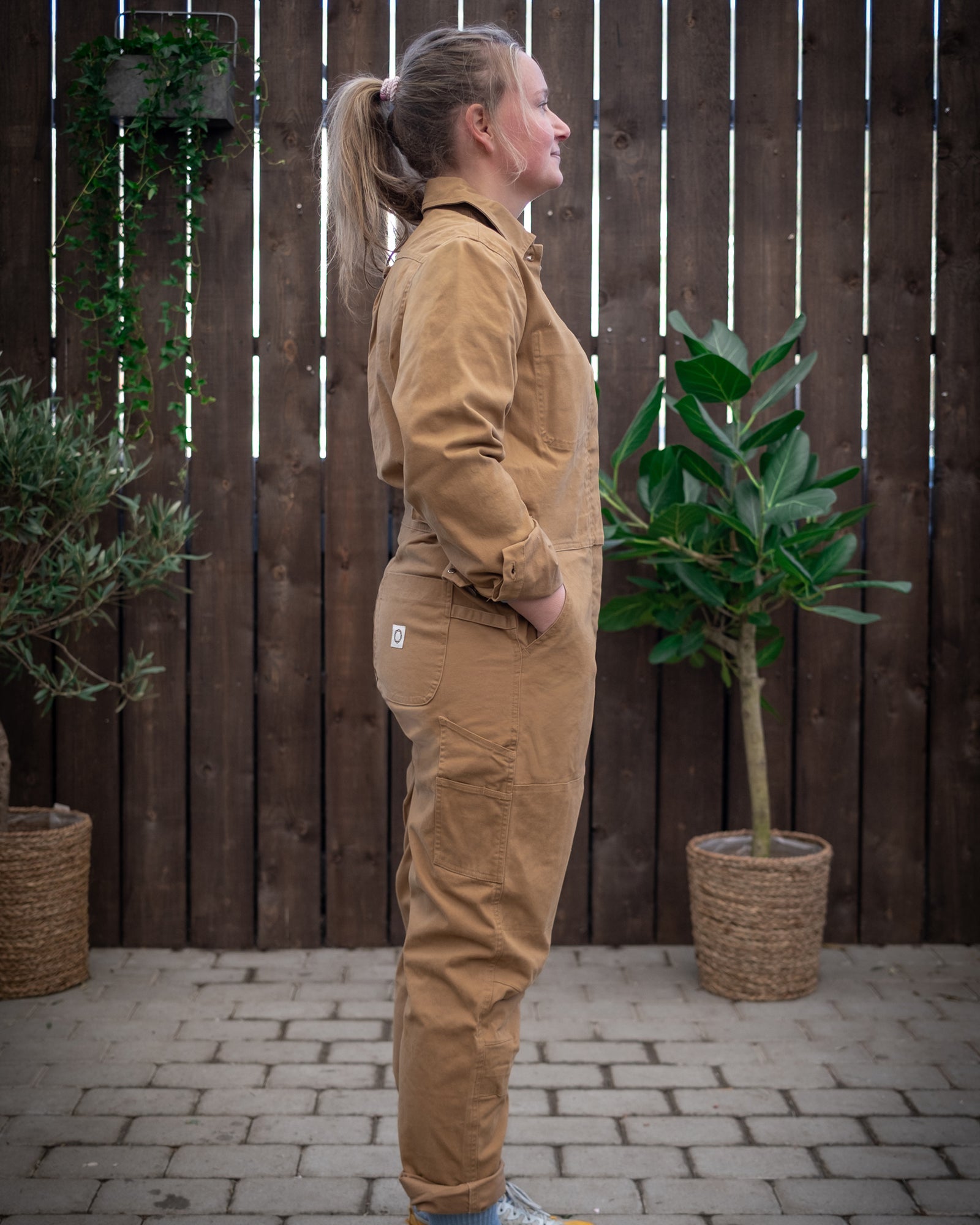 Kjeledress i bomull - Kjeledress - Mørk oliven | Flor - 4