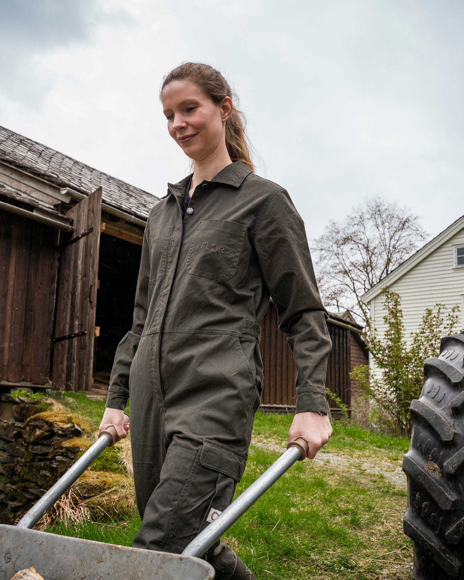 Kjeledress i bomull - Kjeledress - Mørk oliven | Flor - 4