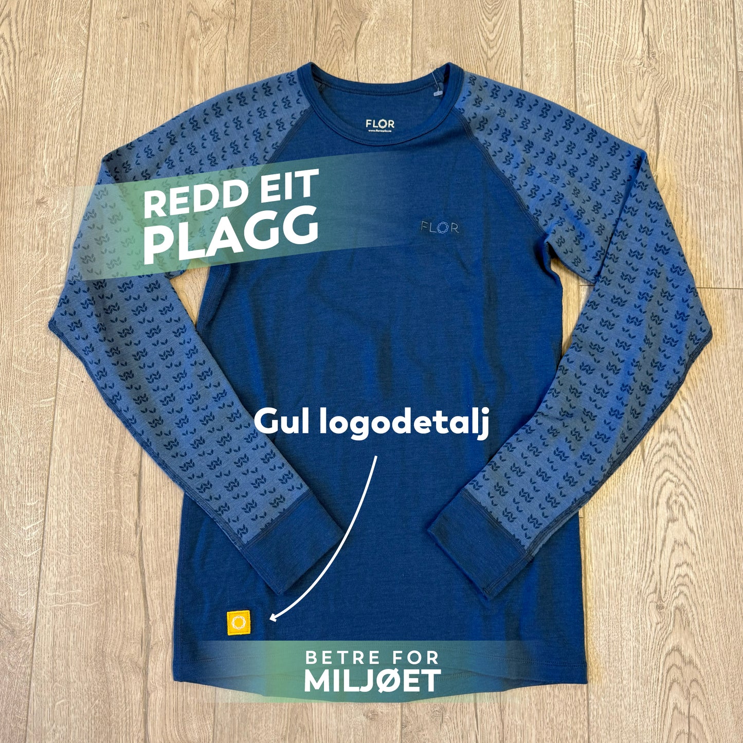 REP 25 - Ulltrøye med rund hals Blå M