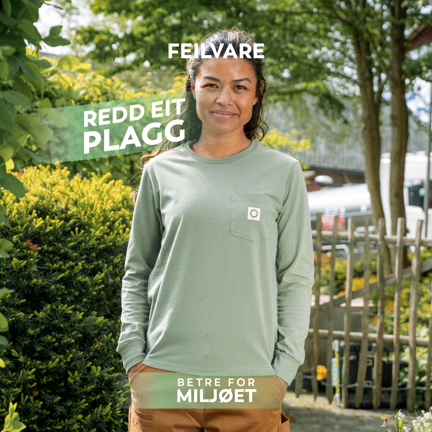 REP 25 - Vår bomullsgenser Lindegrønn M