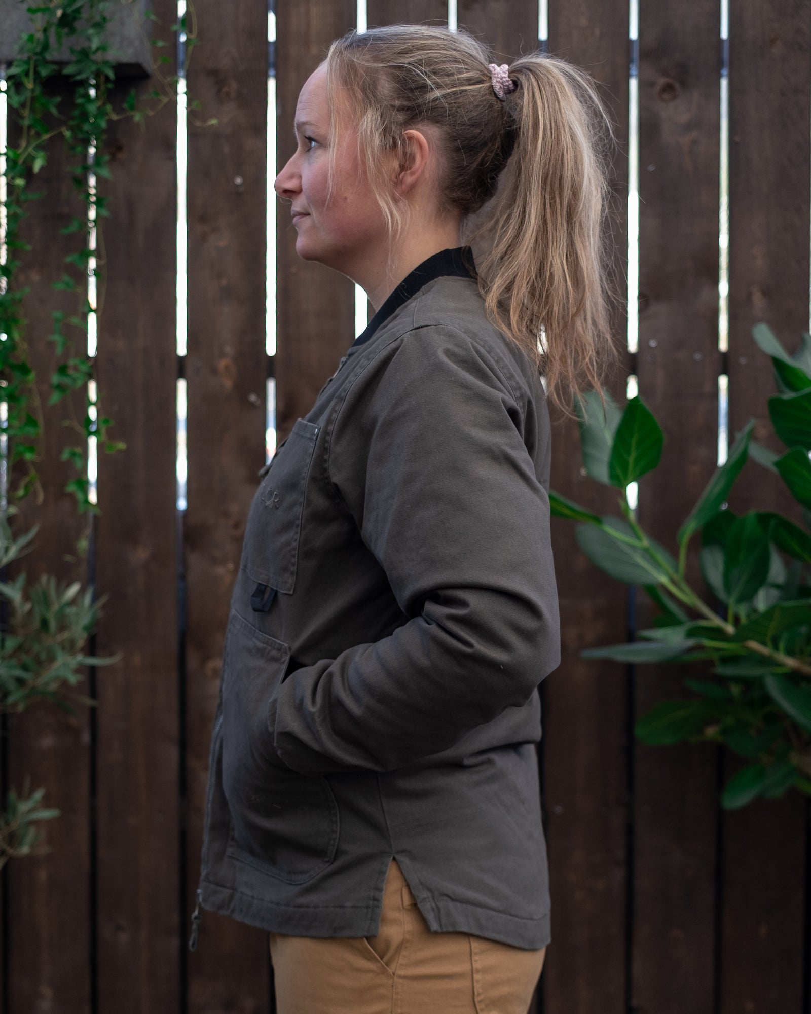 Sørvest bomullsjakke - Jakke - Mørk oliven | Flor - 6
